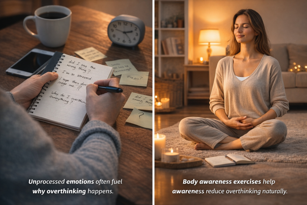 how awareness reduces overthinking naturally through mindfulness practice