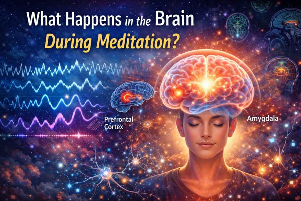 Brain changes showing what happens in the brain during meditation